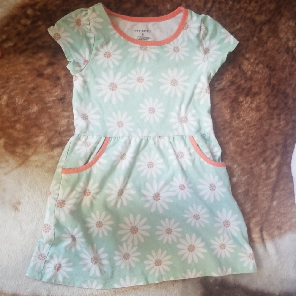 Teal flower dress
